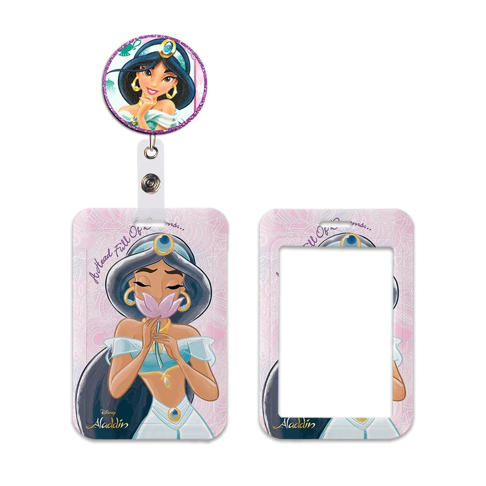 

Jasmine Aladdin's Lamp Card Holder Permit Name Badge Keychains Id Card Lanyard Holder Gift for Nurse Teacher Student Work Access