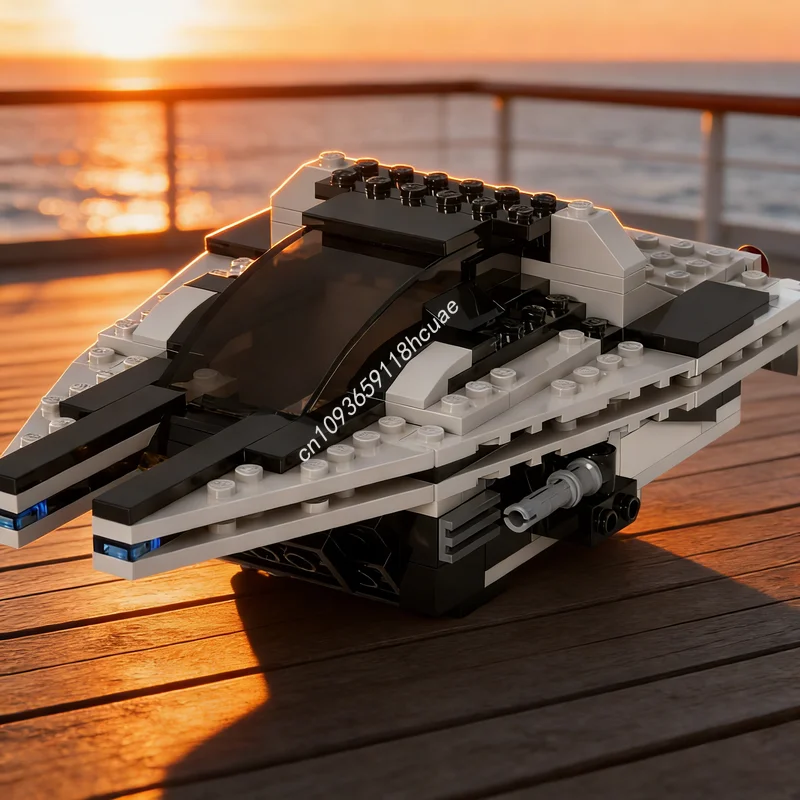 

183 детали MOC: Модель космического корабля-грузовика Futuron, конструктор, развивающая игрушка, креативный подарок на Рождество