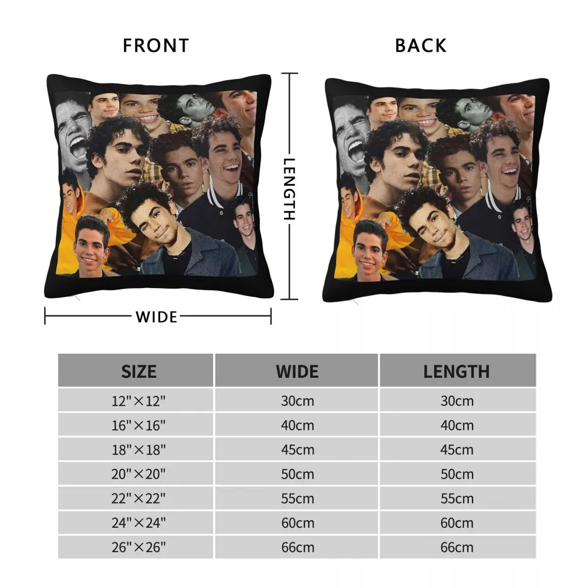 Cameron Boyce Collage Pillowcase Polyester Linen Velvet Pattern Zip Decorative Pillow Case Sofa Cushion Cover 18