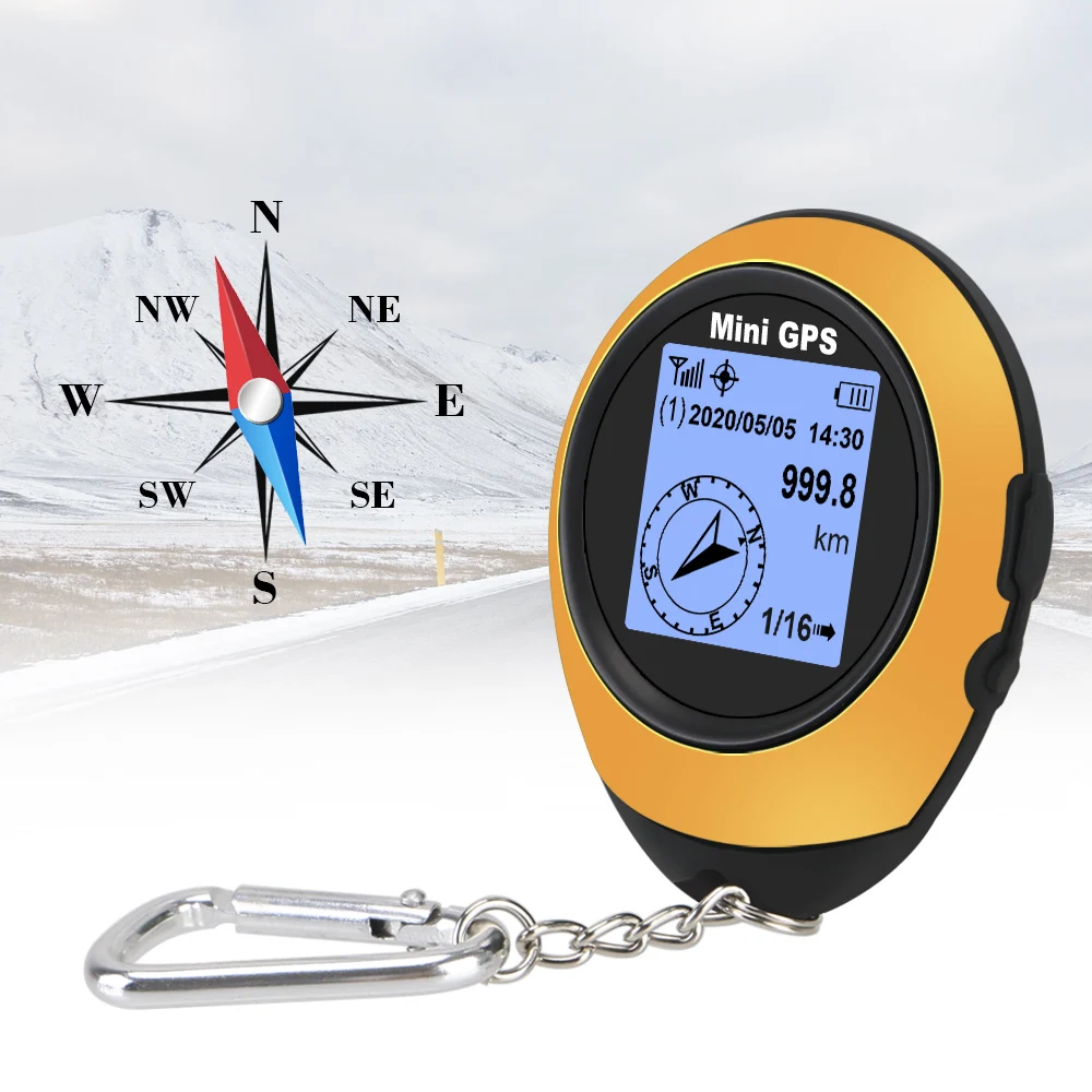 

Mini Handheld GPS Coordinates Compass Altitude locator High-Precision Satellite Navigator Outdoor Sports Travel hiking Tracking