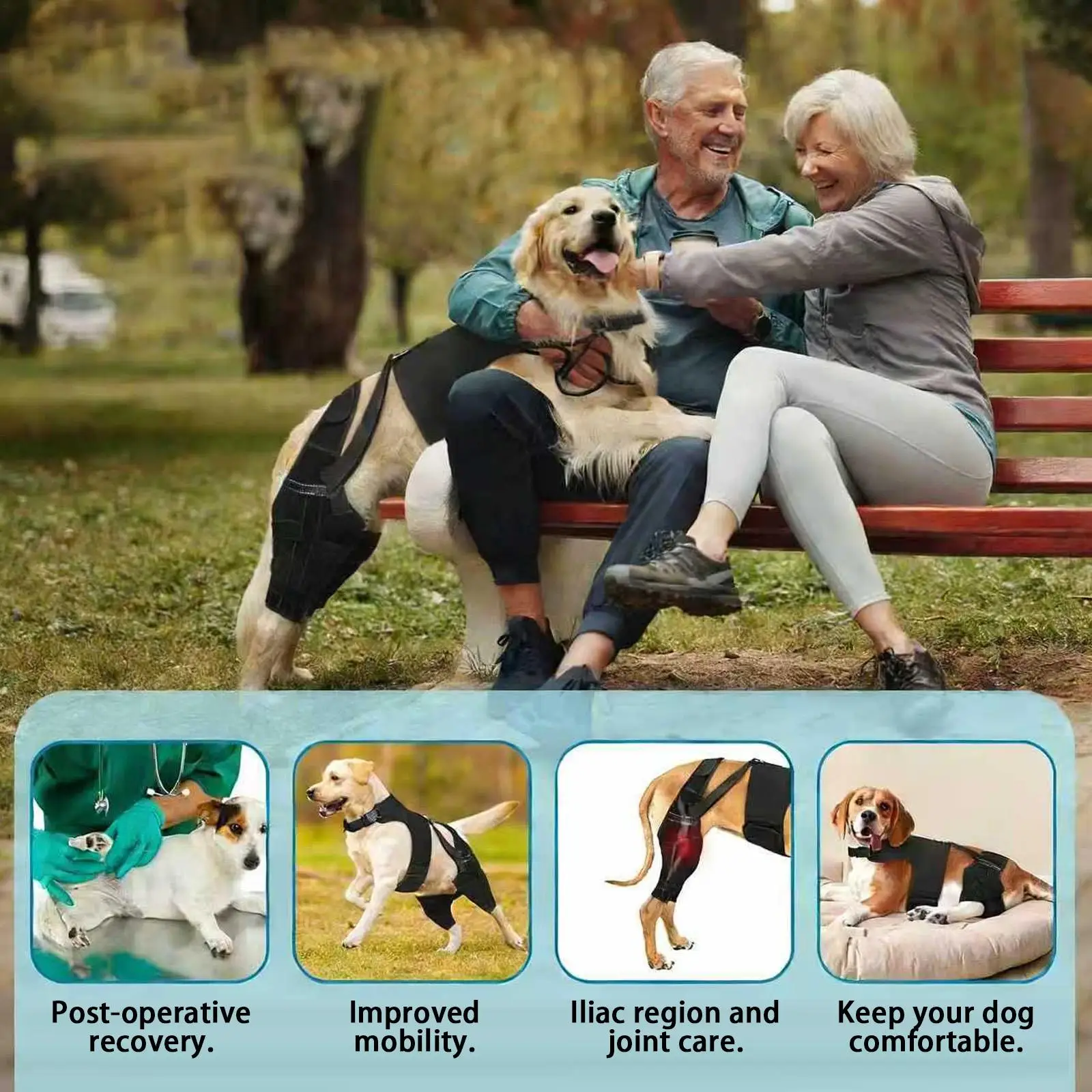 

Dog Rear Leg Brace Adjustable Straps Joint Stability Wraps Pet Hock Joint Brace Support For Dogs For Small Large Breeds Senior