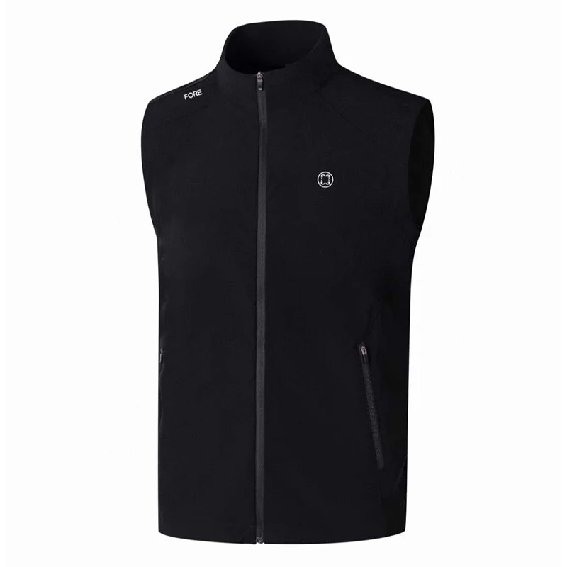 

Golf Clothing Spring/Summer New Men's Outdoor Sports Coat Thin and Comfortable Vest Casual Solid Color Sleeveless Zipper Top