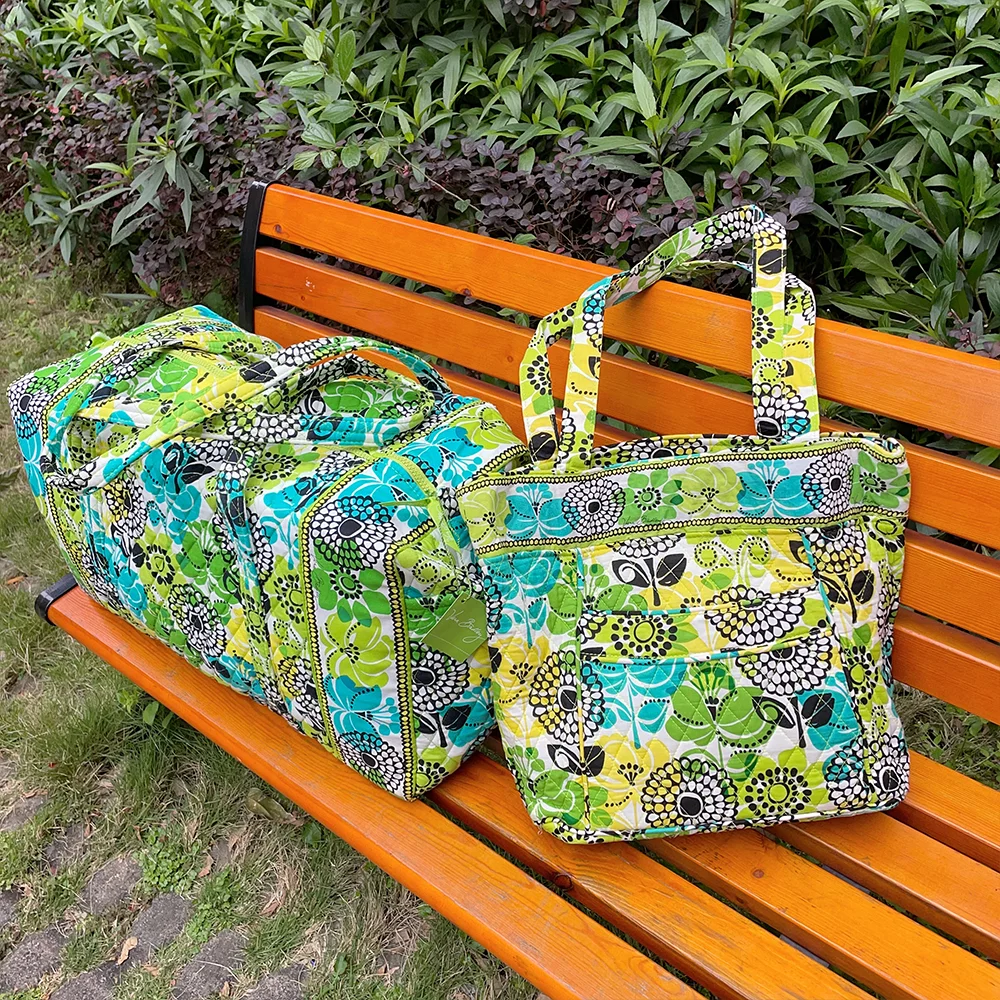 VB Export to the United States Countryside Fragmented Flowers Environmental Protection Pure Cotton Shoulder Bag Luggage Set Trav