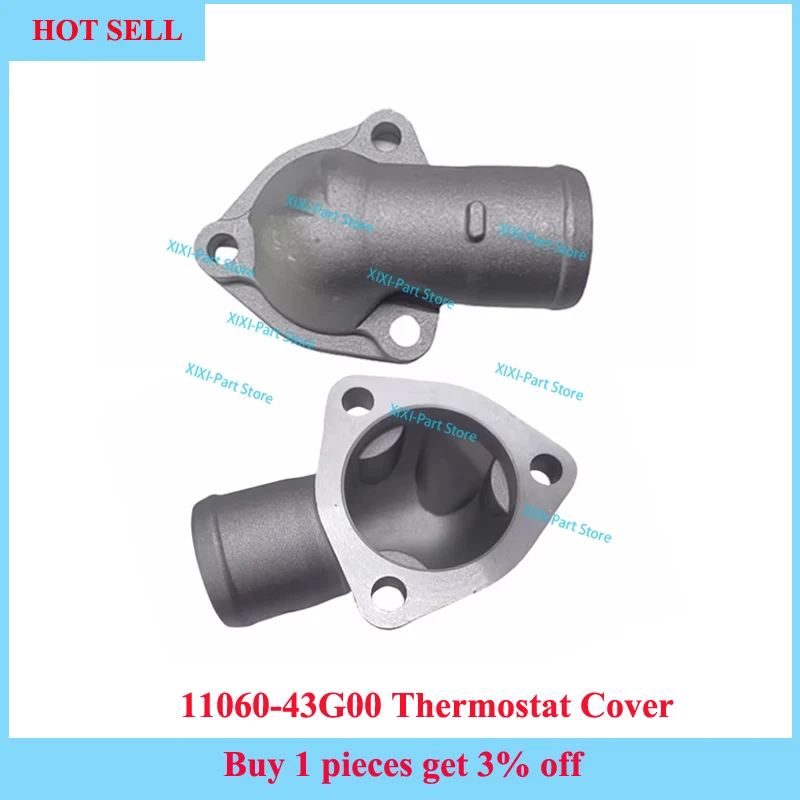 

11060-43G00 Thermostat Cover TD27 Thermometer Lower Seat Water Outlet For Nissan Forklift Terrano 2 2.7 TDi (R 20)