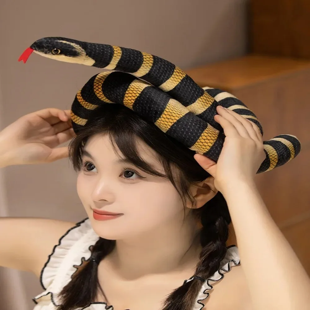 100/150cm Simulation Snake Plush Toys Lifelike Funny Palmetto Corn Snake Doll Artificial Emulational Snake Trick Props