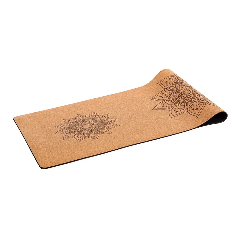 

Eco Friendly Cork Yoga Mat Rubber Yoga Mat Printed with Strap