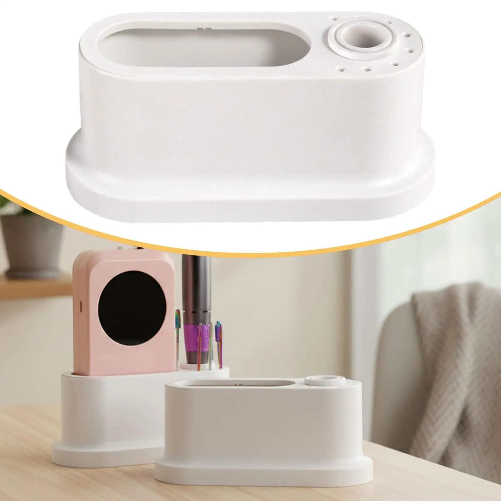 Nail Art Tools Organizer Desktop opbergdoos, displayrek, bureau, 8-gaten nagelhouder slijpbit opbergdoos