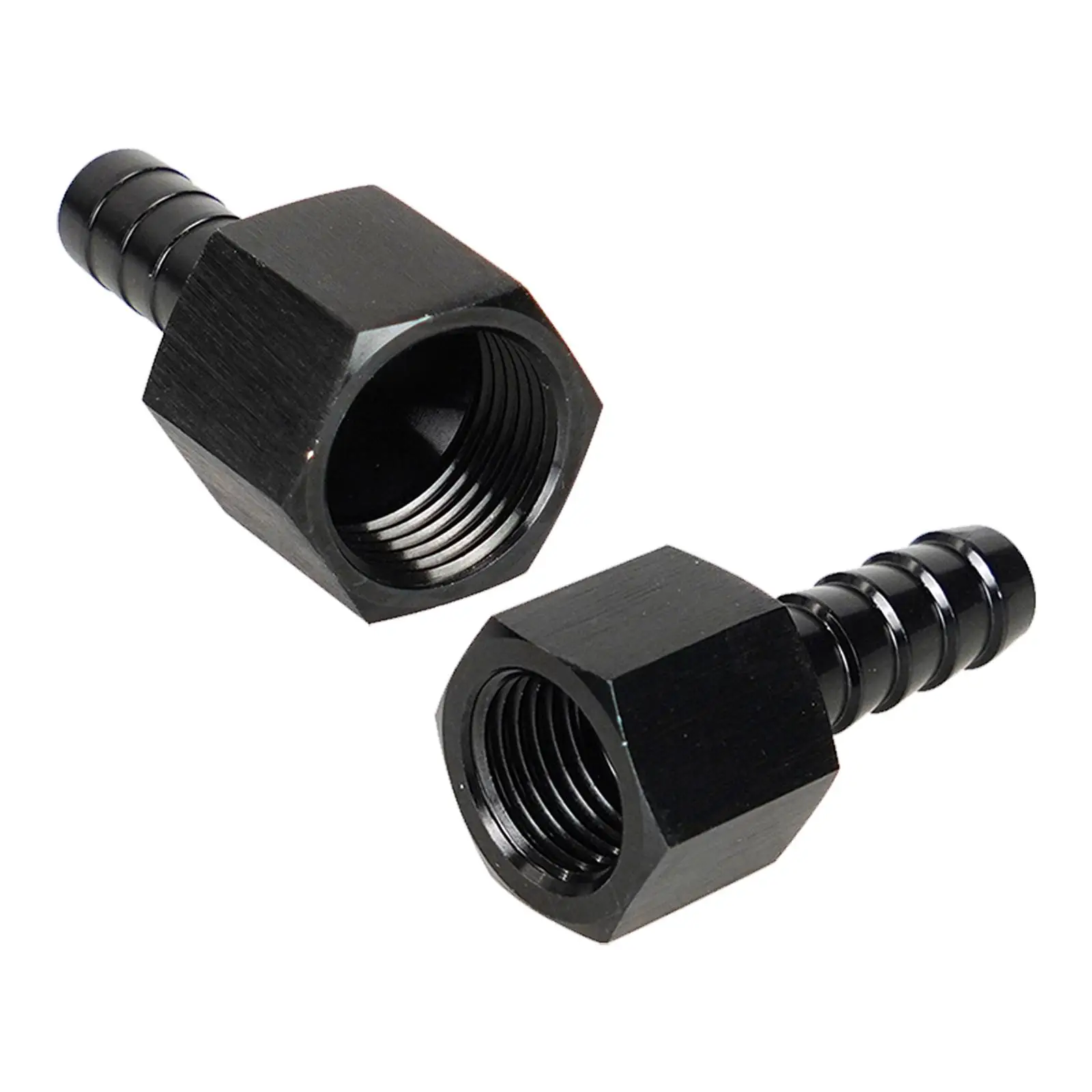 Quick Connect Fuel Line Hose Barb Fitting Adapter Reusable Aluminum Oil Gas Line Connector for Connecting Vehicle Pipe Tubes