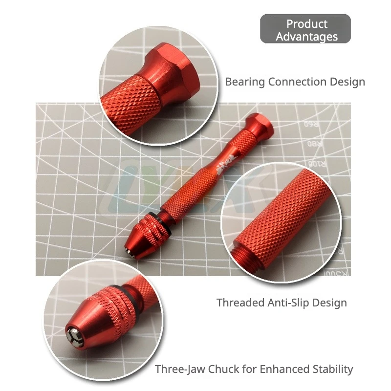 MSWZ MS060/MS061 Precision Hand Drill Set with Drill Bits for Model Hobby Craft DIY Hand Drilling Tool Kit