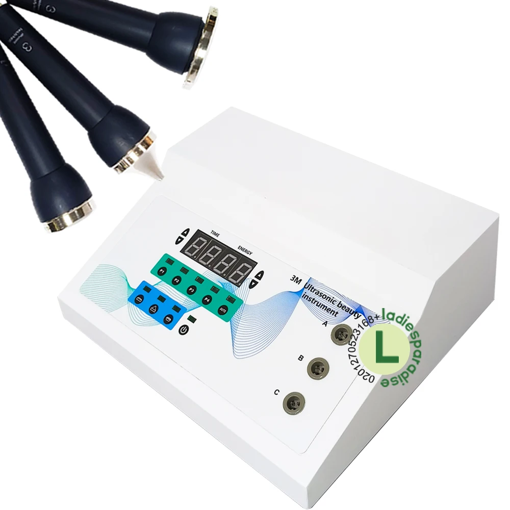 Terapia de ultrasonido 3 en 1, máquina de belleza estética ultrasónica de 3mhz, cuidado de la piel Facial y corporal, masaje Facial antienvejecimiento