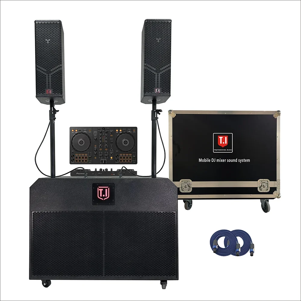 Professional mobile di mixer sound audio system dj equipment audio speaker for 500 people powerful DJ show