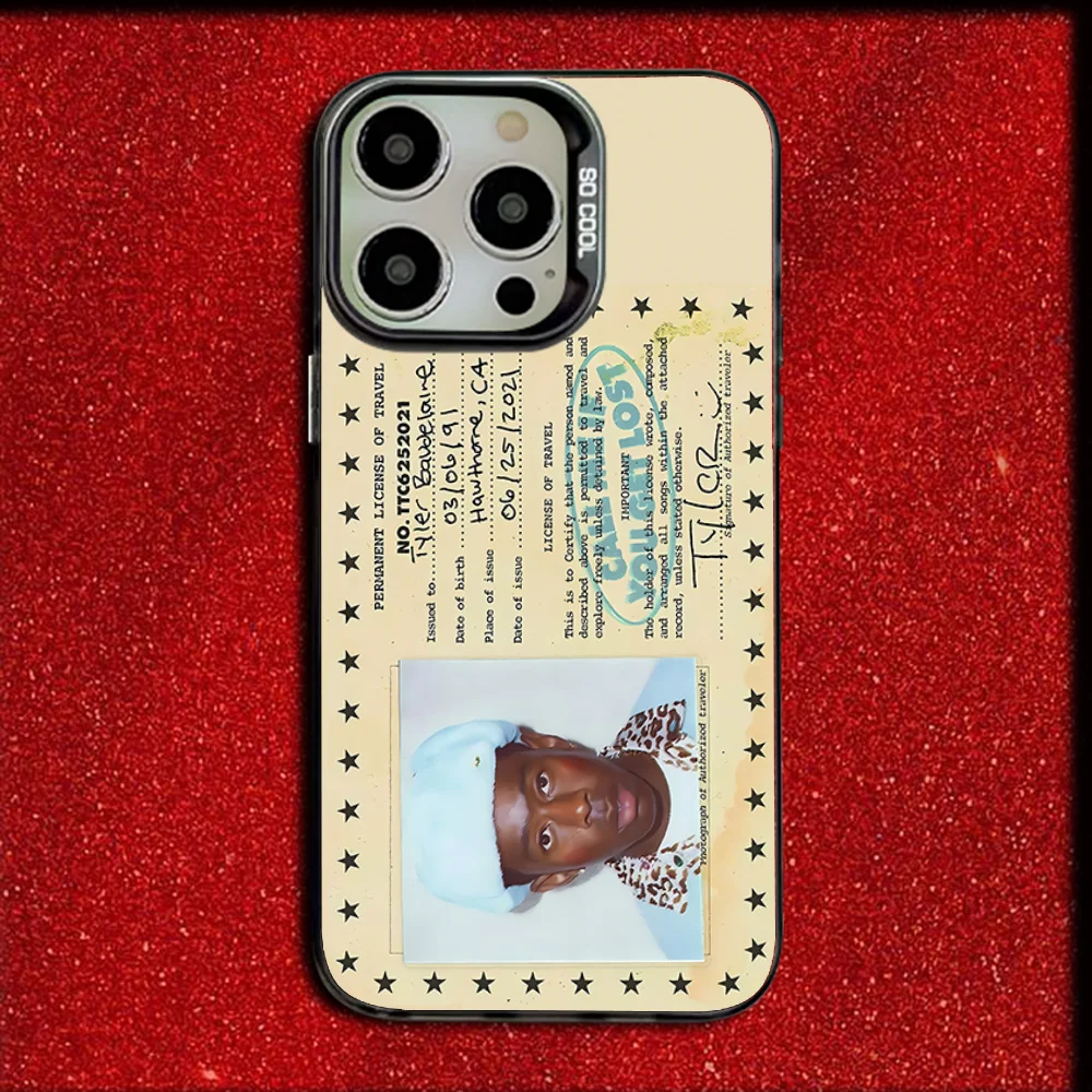 T-Tylers The Creator Rapper Phone Case For iPhone 16,15,14,13,12,11,Mini,Pro,MAX Gray Drop Matte Shockproof Soft Cover - Image 5