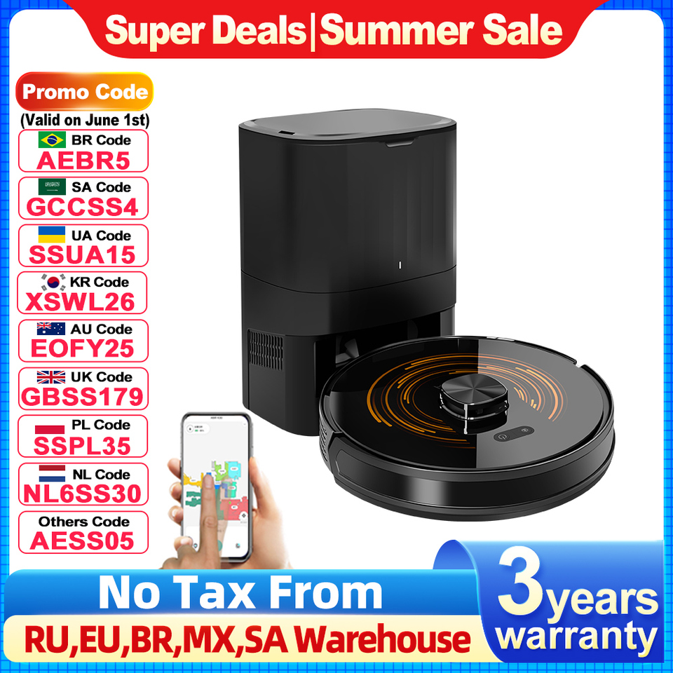  Robot Vacuum Cleaner K30 Self-cleaning dustbin, Dual Laser,UV Spot Cleaning,240mins Runtime, Auto Smart Carpet Floor Washing