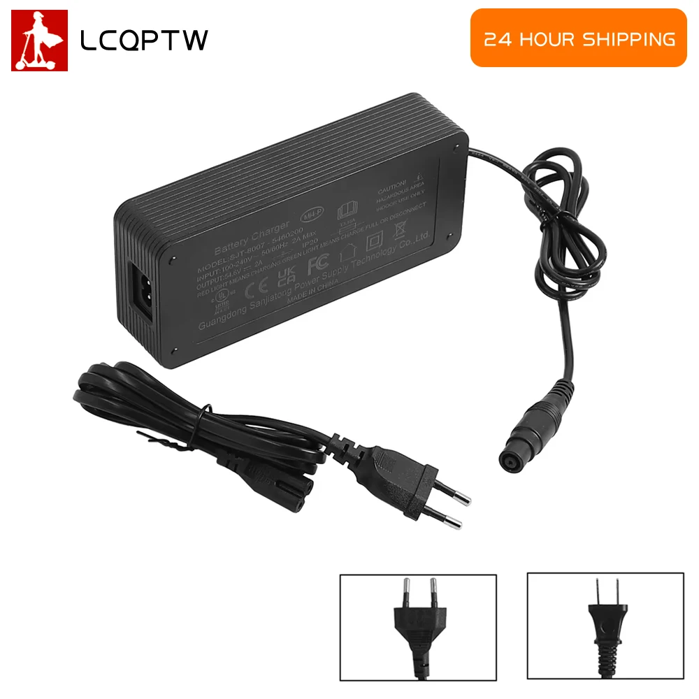 

54.6V 2A Fast Charger EU/AU/US/UK Plug For Xiaomi 4 Pro Plus/4Pro Max/Segway-ninebot ZT3 Pro Electric Scooter Charger Adapter