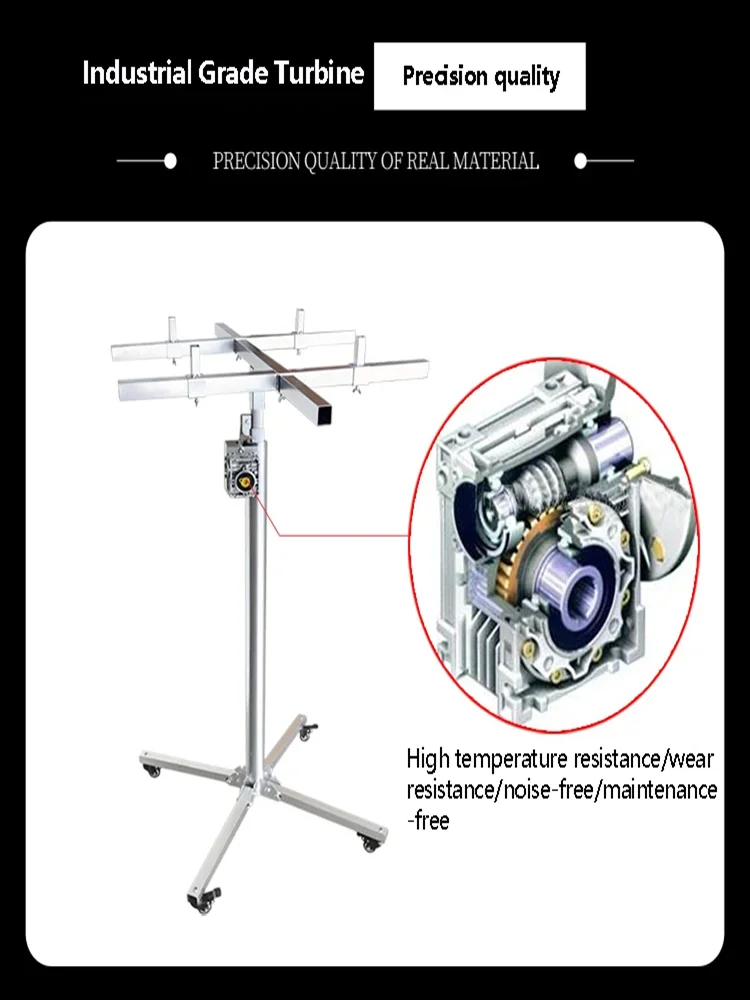 3M Foldable Central AC Installation Lift - 250LB Load Capacity, Hand-Cranked, Durable Stainless Steel Gear Box