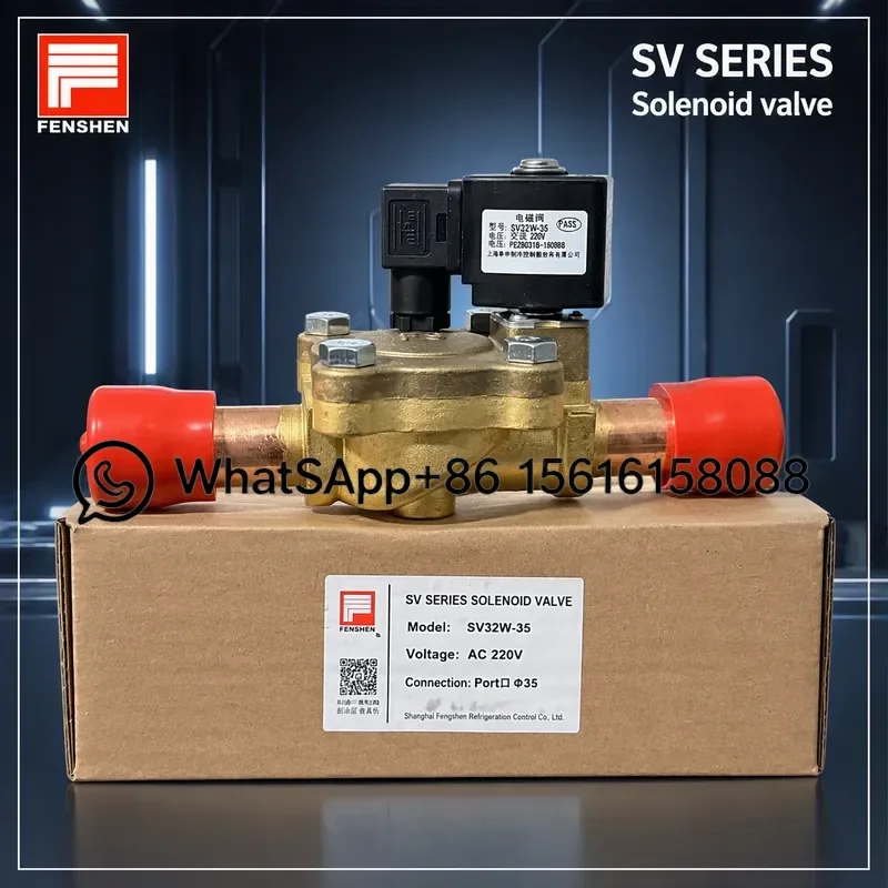 Original FENSHEN Refrigeration Solenoid Valve SV32W 35mm 42mm 54mm Cold Storage Air Conditioning Valve HVAC Parts