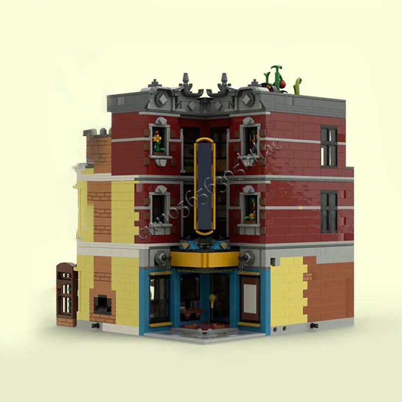 2875 parti MOC invertito Jazz Club Building Block Architettura retrò Modello Display Giocattolo Bambini Assemblaggio Regali di Natale di compleanno