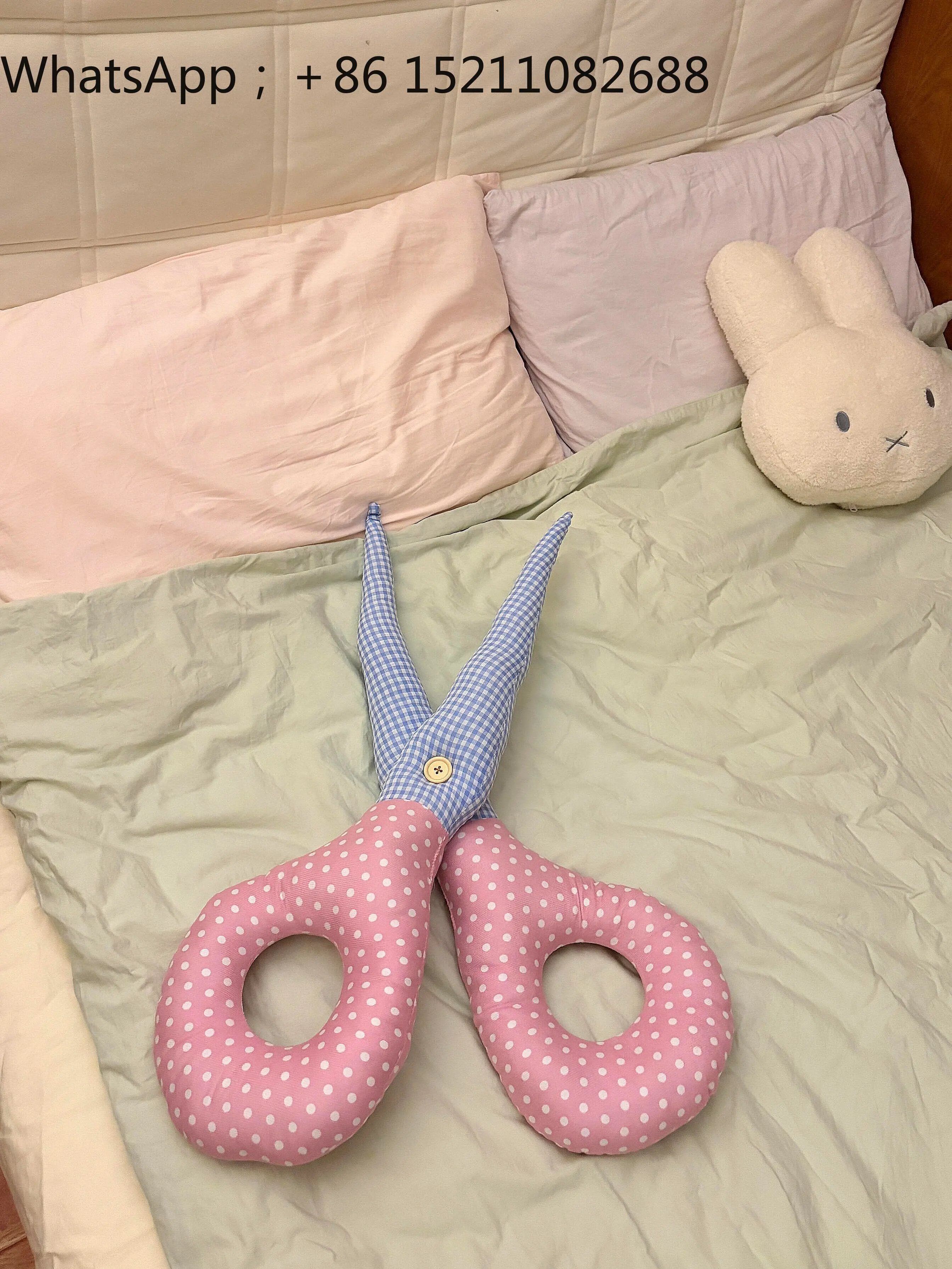SCY bedding scissors throw pillow backrest sleeping bed sofa plush doll pillow comfortable