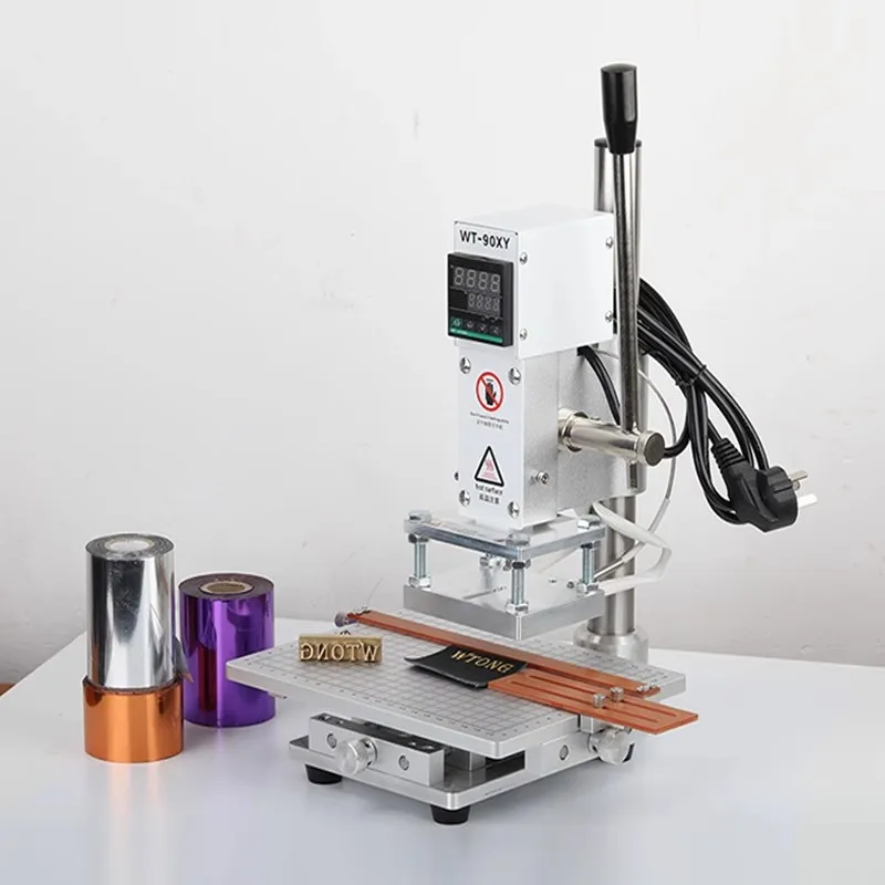 

Mini Semi-auto Heat Press Stamp Machine For Socks Paper Card Leather Wood Fabric Soap Letterpress Plastic PVC