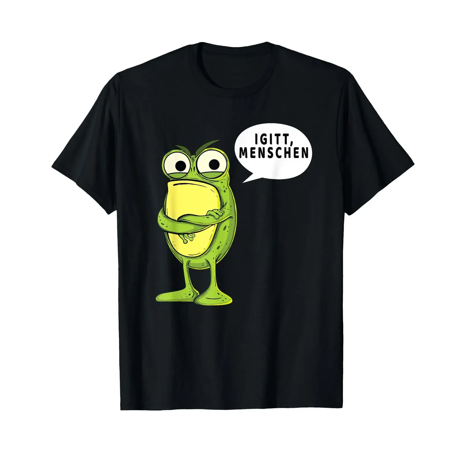 Introverted frog weirdo grouch yuck people T shirt vintage Washed Slightly Versatile Stylish Comfortable Casual Soft streetwear