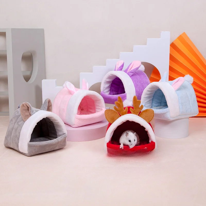 Haustier Winter Wärme Baumwolle Nest Hamster Nest Kleine Haustier Liefert Komfortable Wärme Wrap Nest Hamster Hause Baumwolle Bett