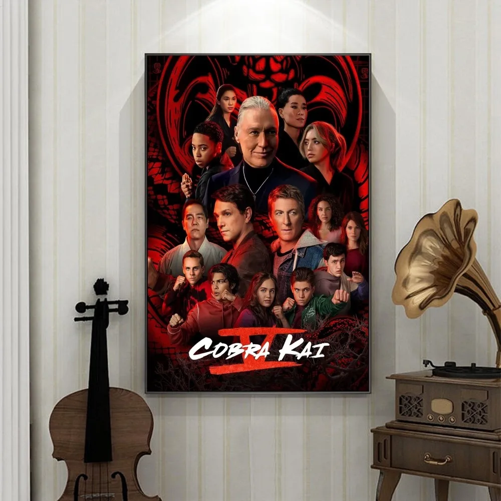 American classic kung fu comedy movies Cobra Kai Poster Self-adhesive Art Poster Retro Kraft Paper Vintage Decorative Painting