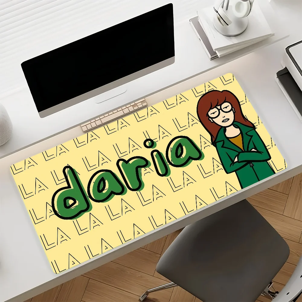 Cartoon D-Daria Trendy Mouse Pad Anti Slip Rubber Edge Locked Thickened Laptop Gaming Desk Mat