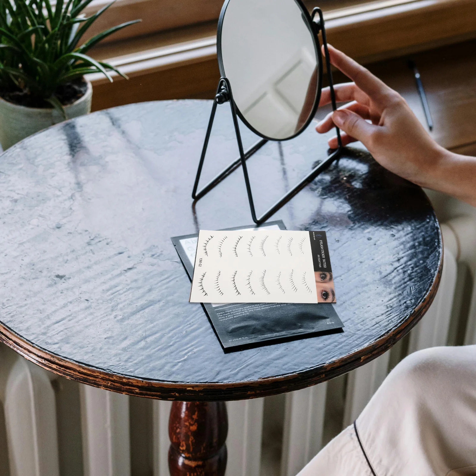 

5 Sheets Realistic Lower Eyelash Tattoo Stickers Quick Makeup Tool Natural Look Lower Lash Stickers for Women Party Wedding