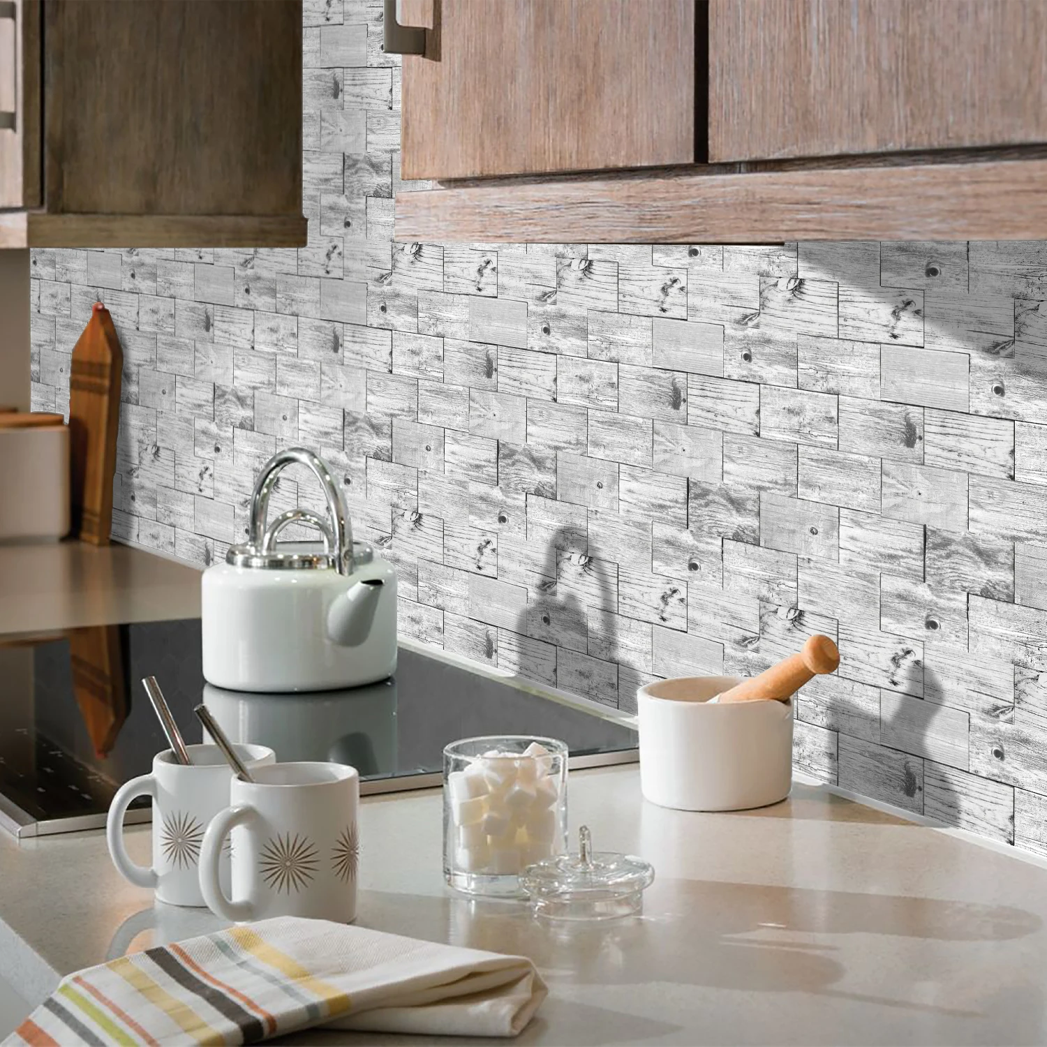 Stein korn 3d gefrostete Schaum fliesen Aufkleber selbst klebende Küche Bad amerikanische Wand dekoration wasserdichte öl beständige Tapete – Detail 13