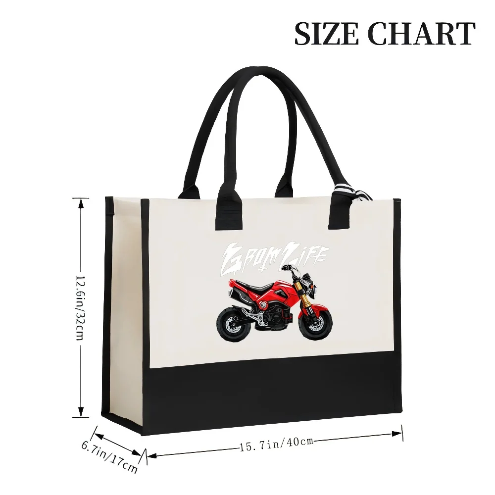 GBOMZiFE 2026 وصول جديد موضة عملية واسعة قابلة لإعادة الاستخدام حمل حقيبة نمط طباعة 2 لهجة الثقيلة حقيبة كتف كبيرة ل Al