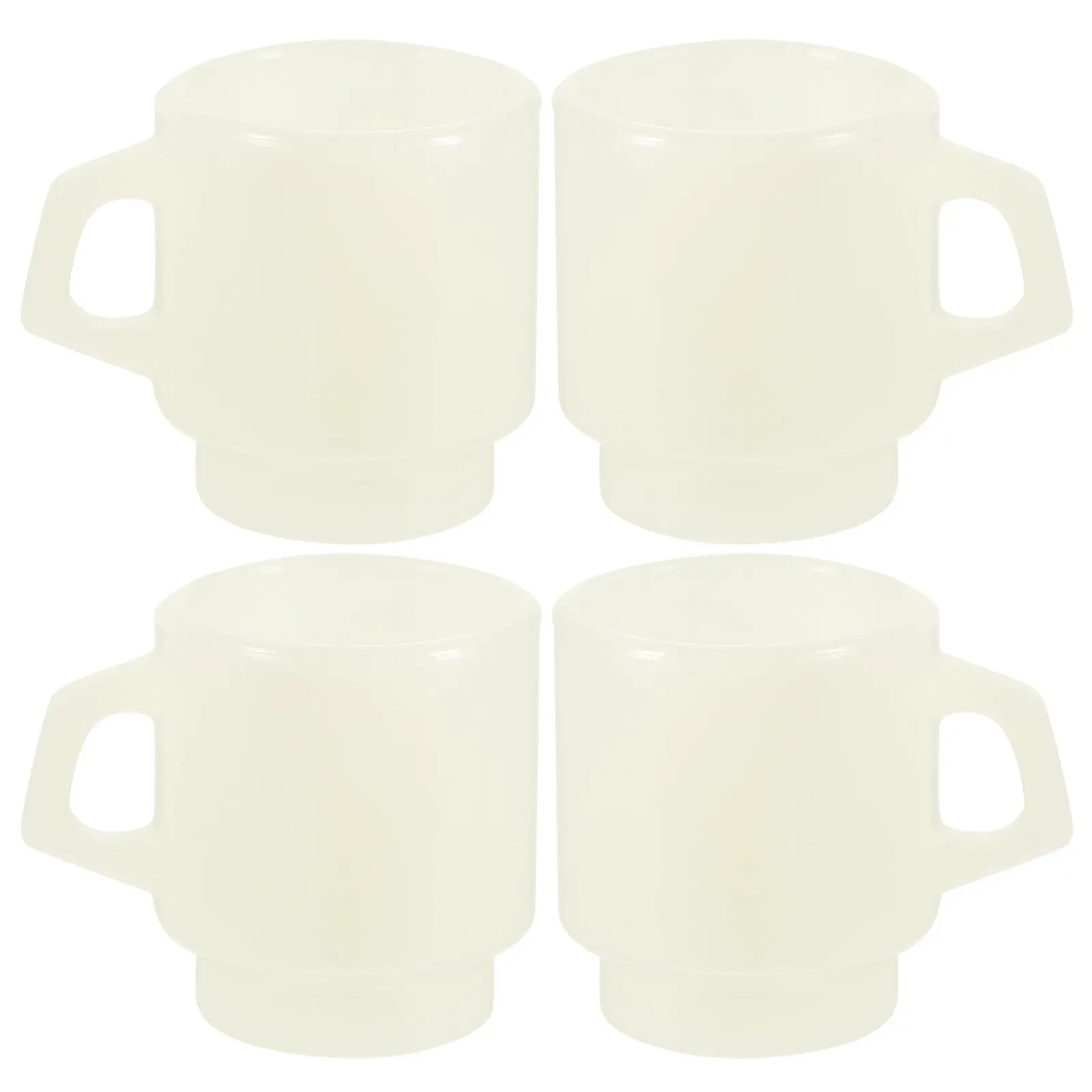 

4Pcs Miniature Cups Mini Plastic Mugs Simple Design Realistic Hand Feeling Home Restaurant Coffee Bar Mini House Layout Props