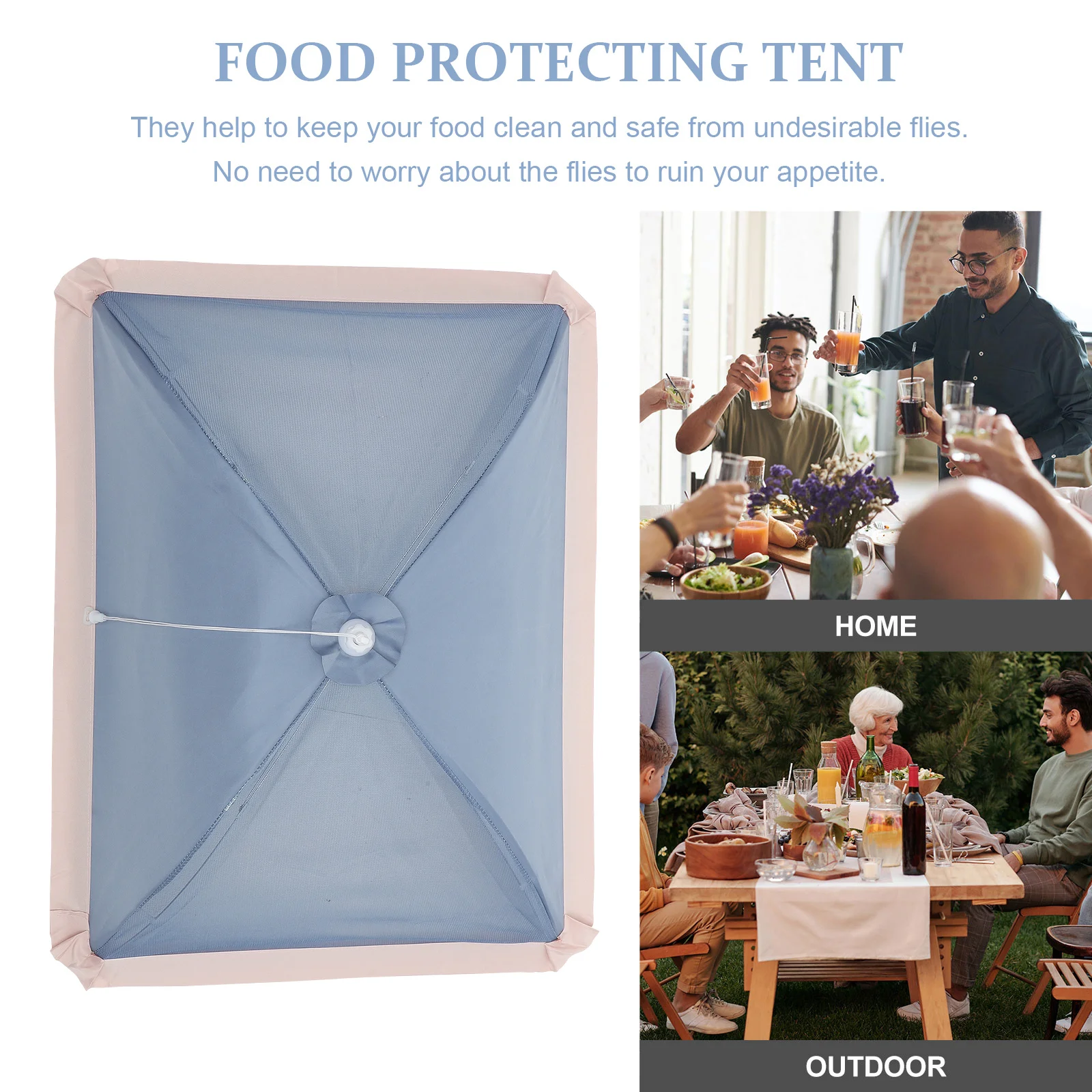

Food Cover Tent Foldable Practical Protector for Picnic Camping Kitchen Use Keeps Food Cool Hot Long Time