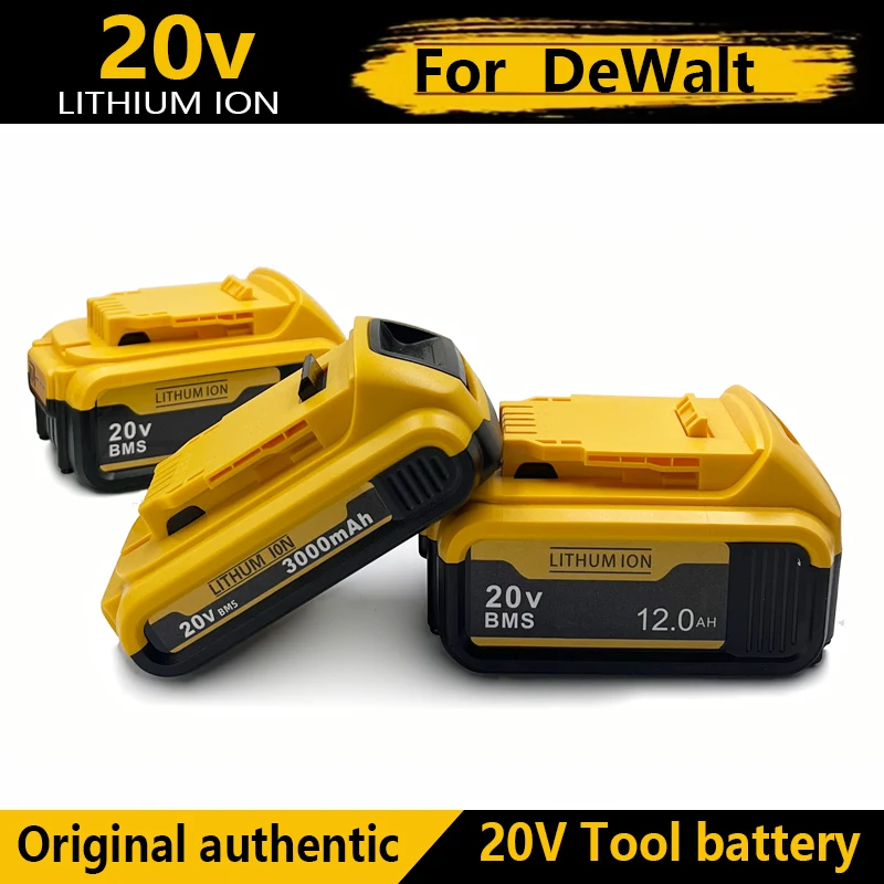 Für DeWalt 20V Lithium-Ionen-Akkus 20V 3Ah DCB203 Li-Ion-Akku-Ersatz DCB206 DCB205 DCB204 DCB200 Elektrowerkzeuge DCD805