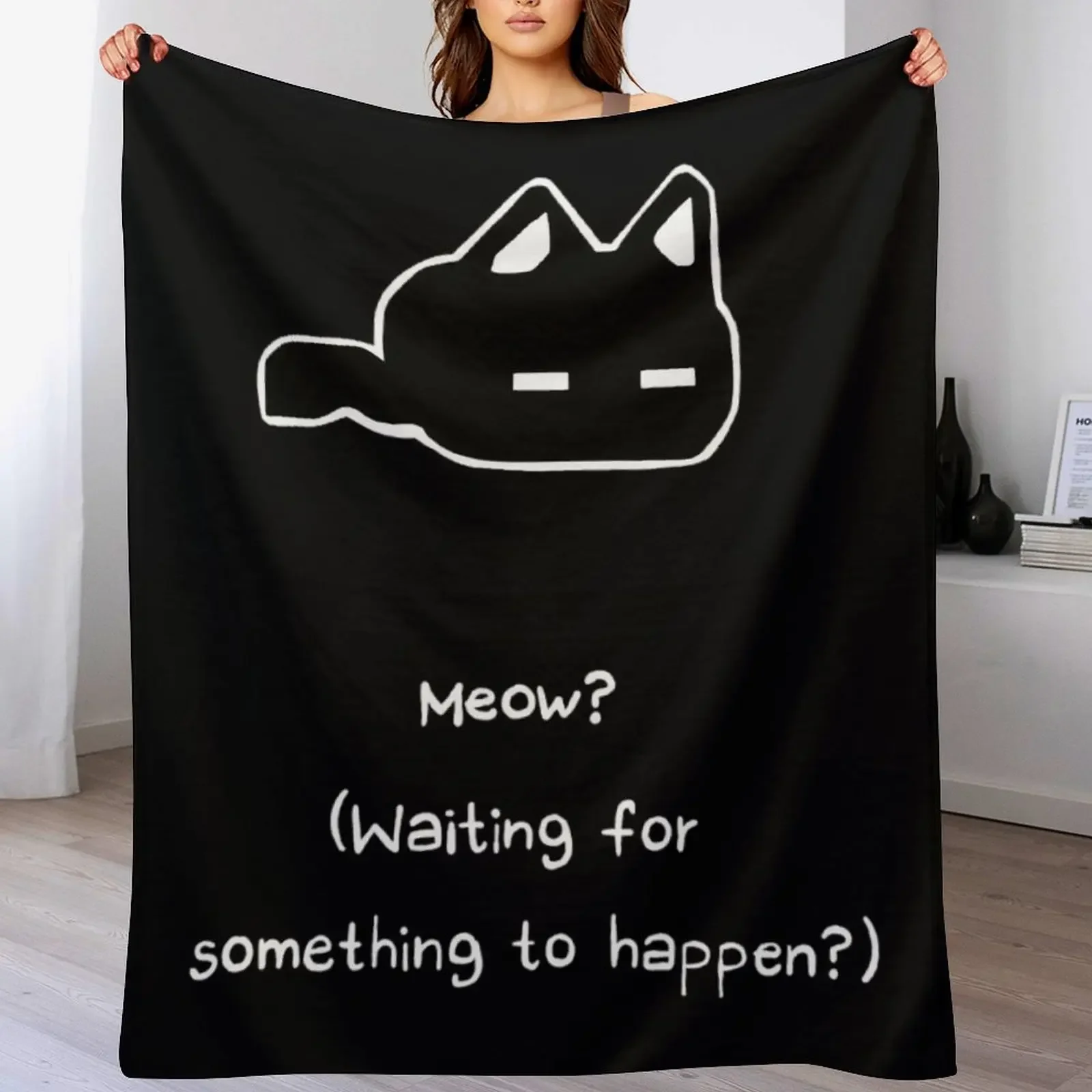 Omori - Waiting for something to happen Throw Blanket Ultra Soft Flannel Fleece Blanket for All Seasons