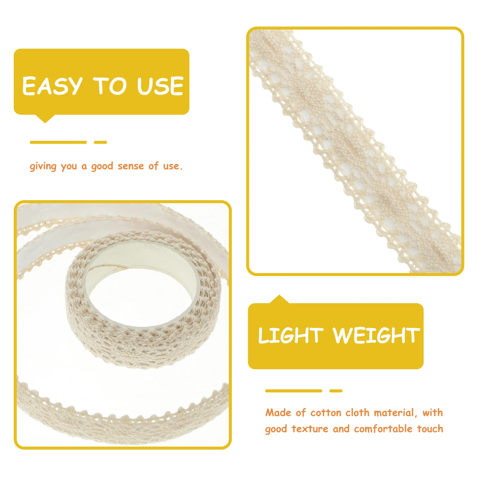 

2 Pcs Colored Masking Tape Adhesive Glue Tapes for Handicraft Lace Cotton Cloth Material Scrapbook DIY Projects Photo Albums