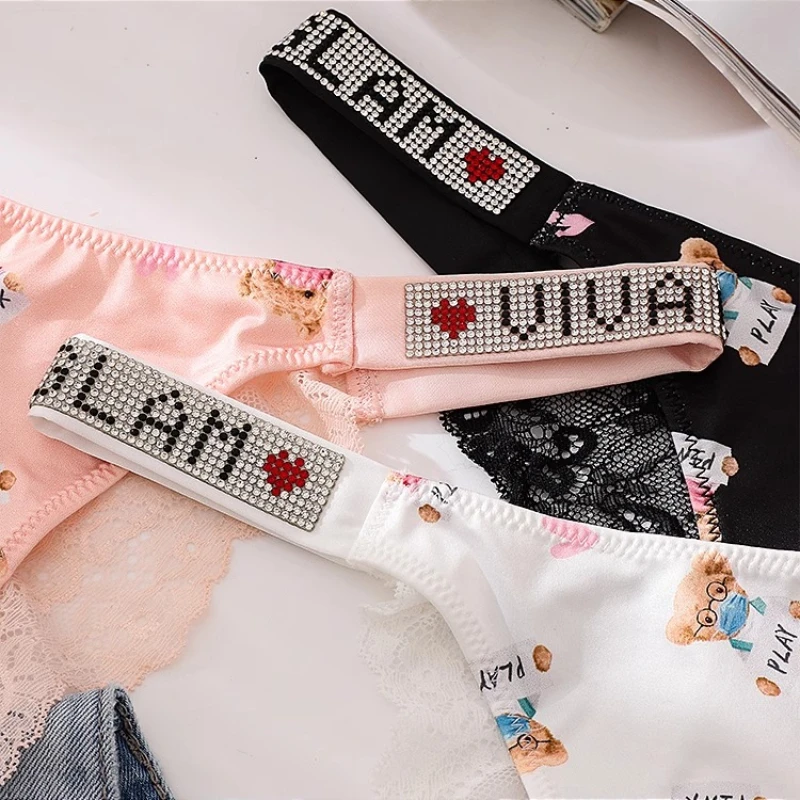 Matching Underwear Couple New Two Piece Underwear Set Men Boxer Shorts and Women Sexy Briefs Fashion Cartoon Print Underpants