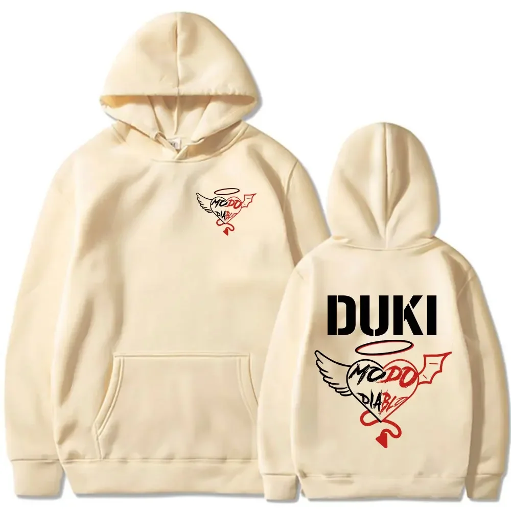 Sudaderas con capucha de rapo Duki Modo Dlablo Band Merch para hombre y mujer, ropa de moda de Hip Hopsudaderas de gran tamaño