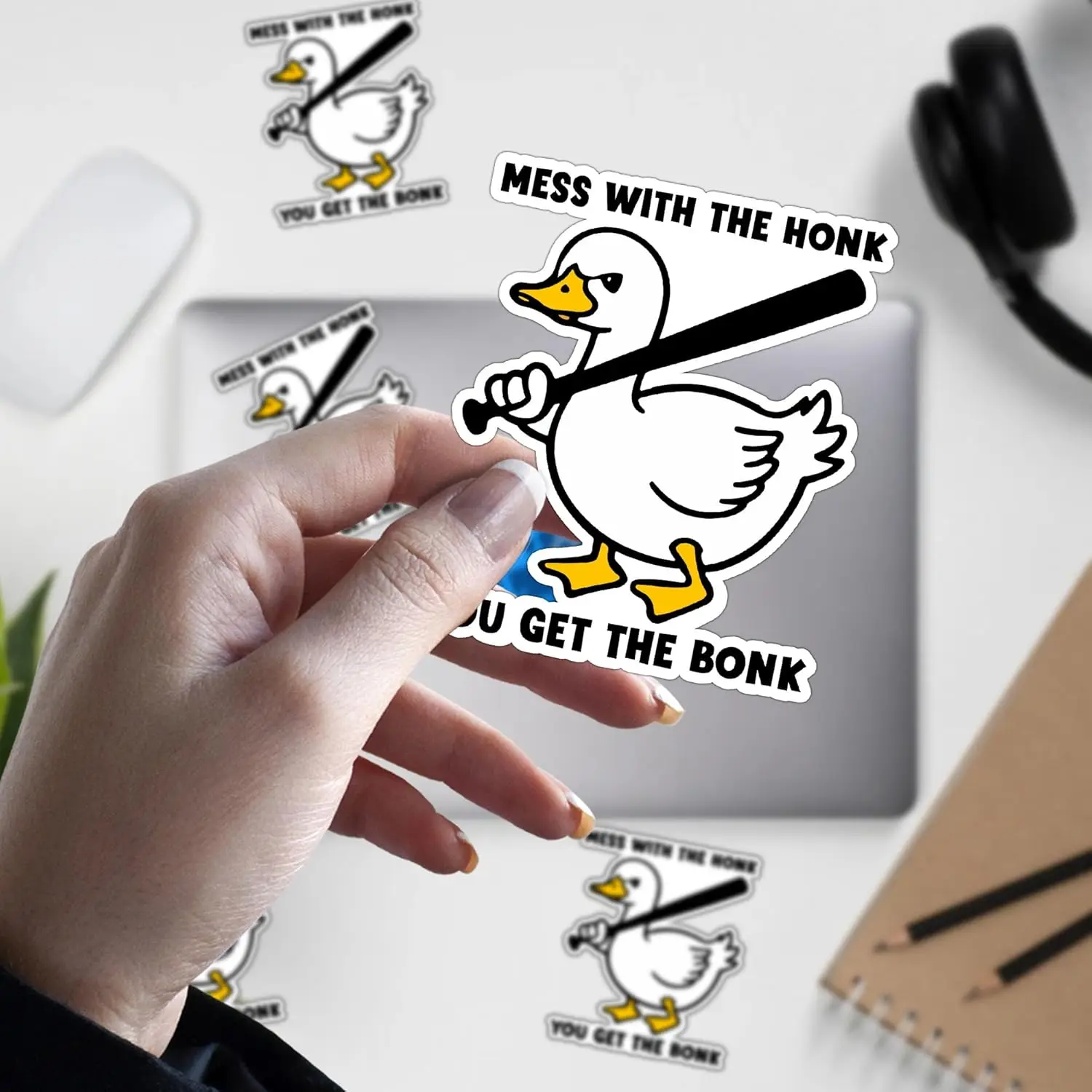 

3PCS Funny Meme Goose Sticker - Mess with The Honk You Get The Bonk Cute Vinyl Decal