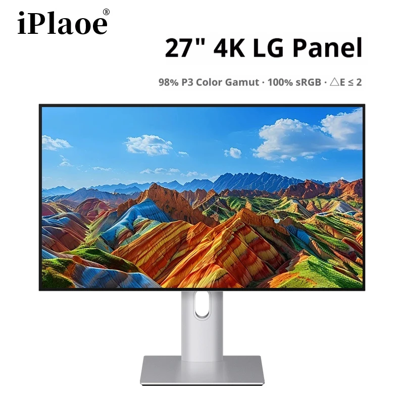 

27"4K 60Hz Nano IPS Monitor ΔE≤2 10Bit 400cd/㎡ for Editors&Designers Anti-glare Screen VESA with Alloy Body