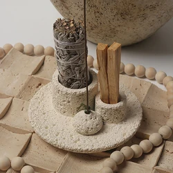 Silicone Mold For Concrete Diffuser Holder Multifunction Incense Stick Holder Jesmonite Gypsum Resin Pan Aromatherapy Stove Mold
