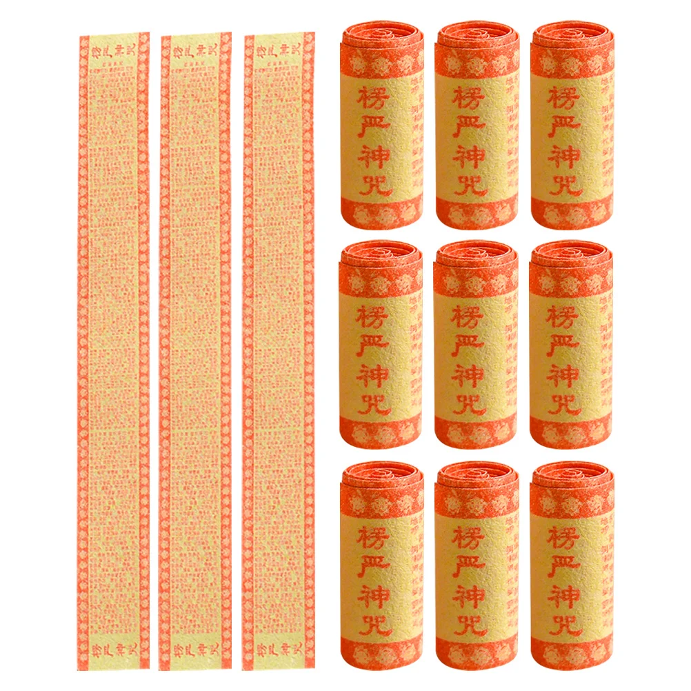 

12Pcs Miniature Tibetan Jewelry Fillers Tiny Amulets Protective Scripture Religious Accessories Miniature Scripture