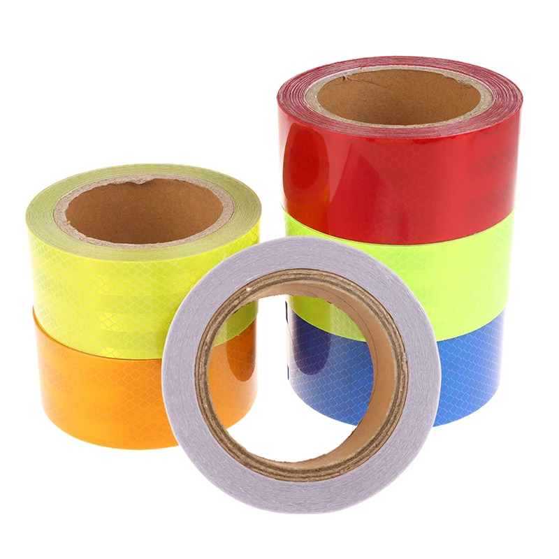 10M Reflective Tape Warning Light Reflector Protective Sticker Reflective Film Car Reflective Safety Strip Stickers Fluorescent