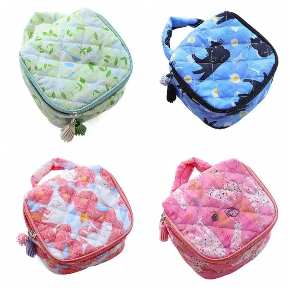 Cartoon Cat Makeup Bag Protection Case Organizers Handheld Cosmetic Bag Skincare Storage Bag Handbag Toiletries Organizer Sports