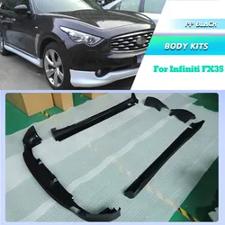 Car Body Kits For Infiniti FX35 2009-2012 Auto Racing Front Bumper Lip Rear Splitters Side Skirts Door Apron Lip PP Black Primer