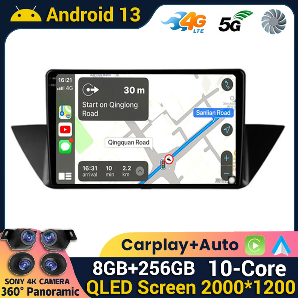 

Android 13 Wireless CarPlay&Auto For BMW X1 E84 2009 2010 2011 2012 Car Radio Multimedia Video Players Gps Navigation WIFI+4G BT