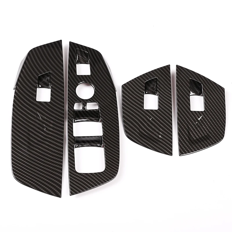 

4pcs For BMW X3 G01 2018 2019 Carbon Fiber Style ABS ABS Window Lift Decoration Frame Cover Trim Car Accessories