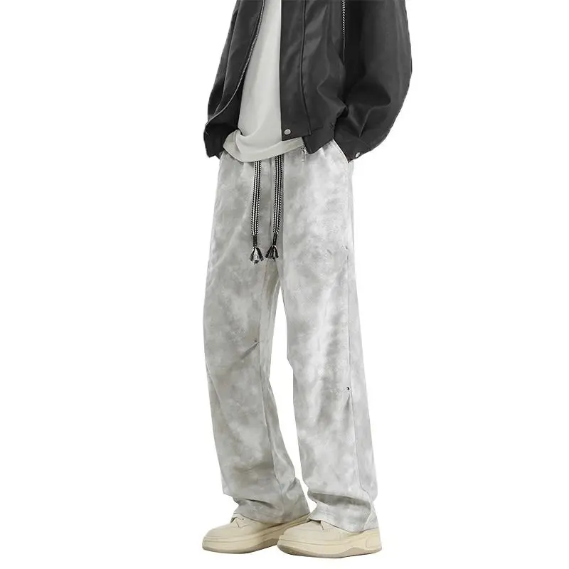 

Pocket Men's Casual Pants Baggy Streetwear High Quality Xxxl Classic Long Aesthetic Vintage Y2k Cotton Big Size Male Trousers