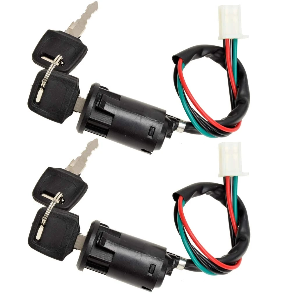 Juego de interruptor de encendido de 4 cables para Tao Tao Coolster, Baja Hawk, Sunl Apollo Z20 DB-007, Coleman Roketa 50cc 70cc 90cc 110cc