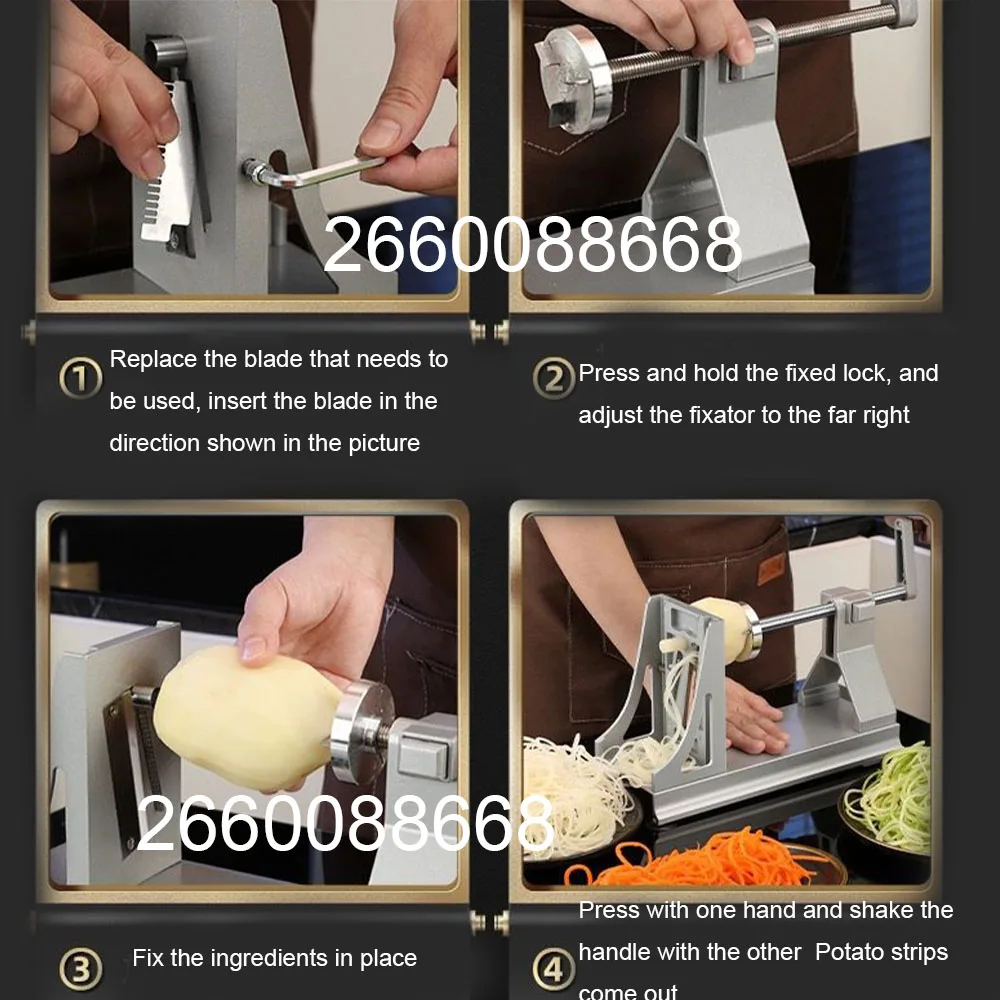Multifunktion ale rotierende geschredderte Kartoffel reibe tausend Draht reibe Rüben streifens cheibe Handkurbel schneider Flaker kommerziell