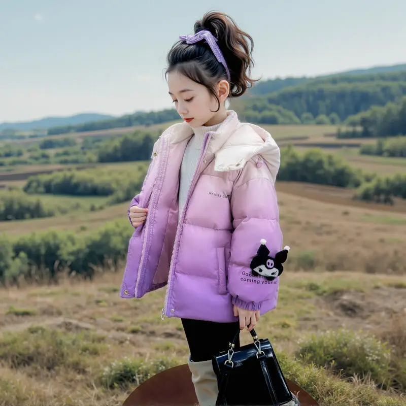 

Хлопковая куртка Kawaii Image для девочек, осень-зима 2025, новая хлопковая куртка с героями мультфильмов аниме, детское толстое теплое пальто с хлопковым зажимом